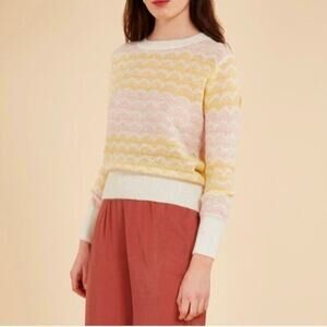 NWT FRNCH PARIS LINETTE LIGHT SWEATER SZ M